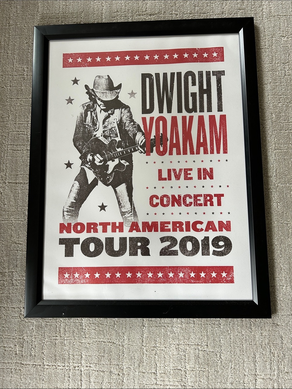 Dwight Yoakam Red & Black Tour Poster Art Print